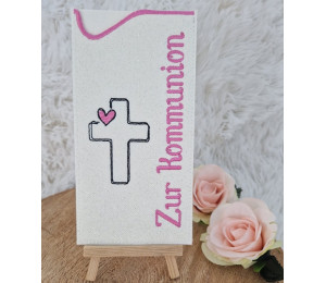 Stickdatei - ITH Schokohülle "Zur Kommunion"